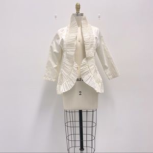 Textured Ruffle Jacket